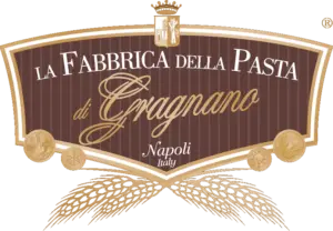 Offizielles Logo der handwerklichen Premium-Pastamarke La Fabbrica della Pasta di Gragnano aus der Region Kampanien, Italien.