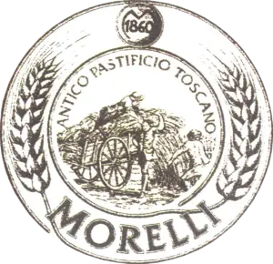 Offizielles Logo der traditionsreichen Nudelmanufaktur Antico Pastificio Morelli aus der Region Toskana, Italien.