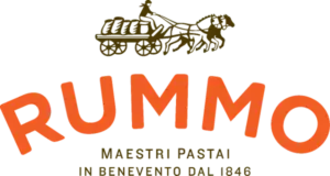 Offizielles Logo der traditionsreichen Pasta-Marke Rummo aus der Region Kampanien, Italien.