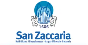Offizielles Logo der traditionsreichen Mineralwassermarke Acqua San Zaccaria aus der Region Abruzzen, Italien.