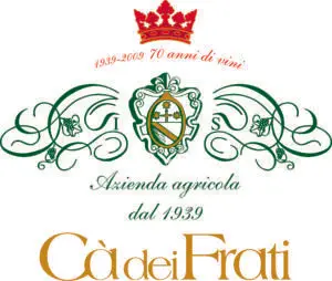 Offizielles Logo des renommierten Weinguts C&agrave; dei Frati aus der Weinregion Lombardei, Italien.